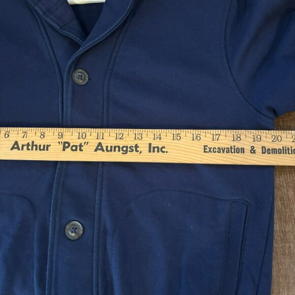 Lands End Men's Navy Blue Button-Up Cardigan Sweater W/Shawl Collar - S - Picture 5 of 7